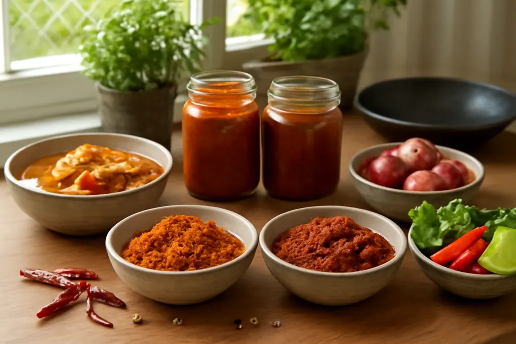 Editorial photo illustrating panang vs massaman curry