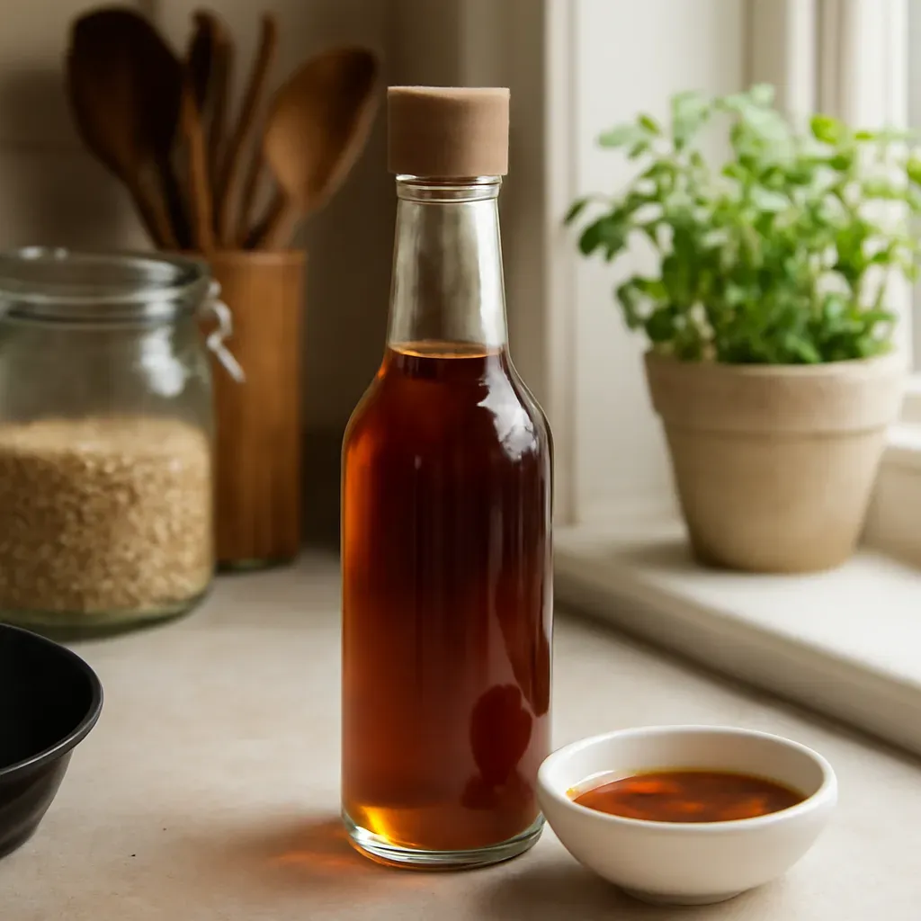 AI-generated editorial product photograph (not the exact linked listing) of fish sauce