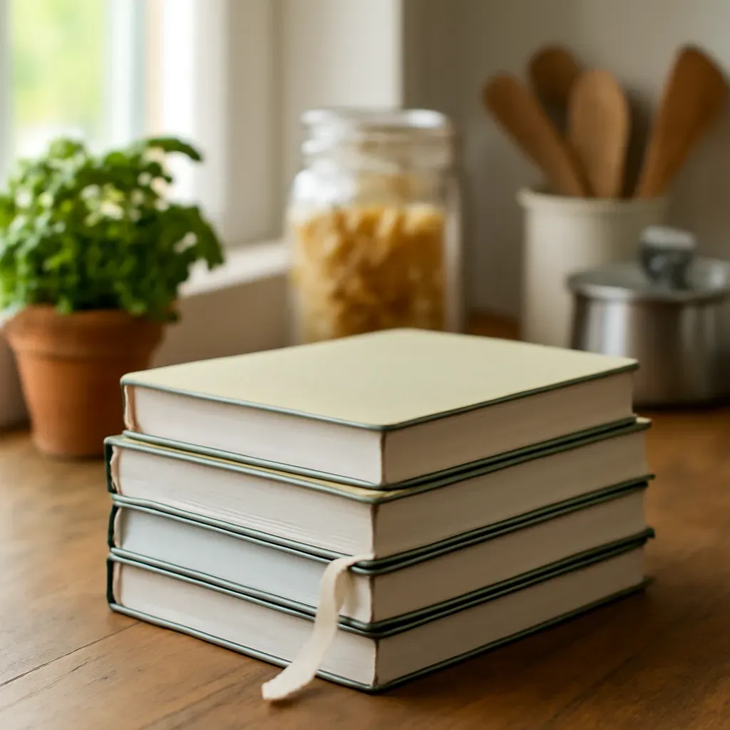 AI-generated editorial product photograph (not the exact linked listing) of regional thai cookbook